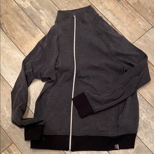 Mens Large Banana Republic Polartec zip up grey